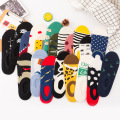 Argyle motif femme japonais chaussettes basse coupe coton coton chaussettes antidérapantes filles d&#39;été chaussettes sèches rapidement facteurs